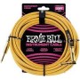 ErnieBall 6070 25 FT STRAIGHT/ANGLE BRAIDED GOLD CABLE paradisesound strumenti musicali on line