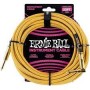 Cavo Per Strumenti Ernie Ball 6070 25 Ft Straight/Angle Treccia Dorata (Circa 7,5 Metri)-paradisesound.it