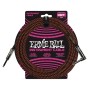 Ernie Ball 6064 25 FT STRAIGHT/ANGLE BRAIDED BLACK/ORANGE CAB paradisesound strumenti musicali on line