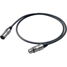 Cavo audio bilanciato cannon xlr 3p m a cannon xlr 3p f - 5mt, nero-paradisesound.it 2
