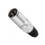 Connettore volante xlr maschio in metallo con pinza stringicavo-paradisesound.it