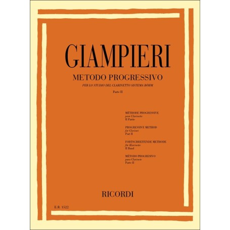 Giampieri: metodo progressivo per lo studio del clarinetto (parte ii) paradisesound strumenti musicali on line