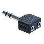 Adattatore spina stereo 6,3 - 2 prese stereo 3,5-paradisesound.it