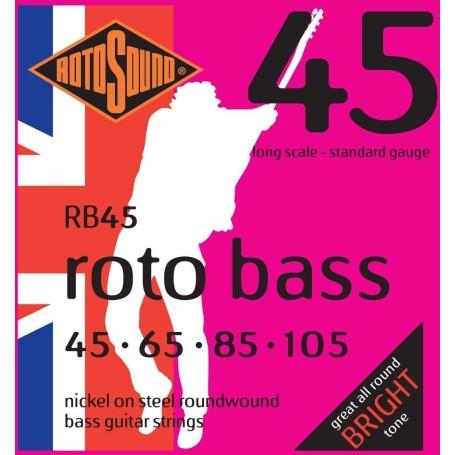 Rotosound rb45 roto bass 45105 corde per basso elettrico paradisesound strumenti musicali on line