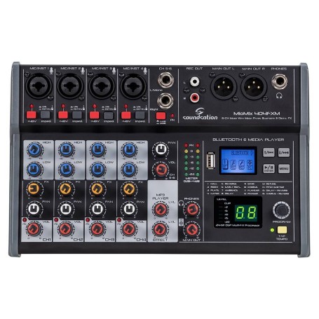 Mixer Soundsation Miomix 404fxm con Effetti e Bluetooth/Usb-paradisesound.it