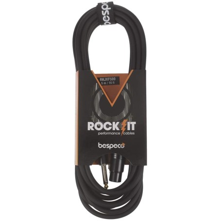 Rkjxf500 bespeco rockit cavo microfonico 5 metri jack mono/xlr femmina paradisesound strumenti musicali on line