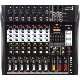Mixer Italian Stage 2Mix-8Pro 8 Canali Usb/Bluetooth-paradisesound.it