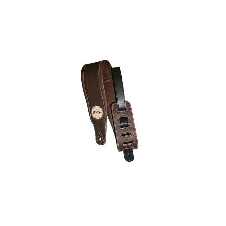 Tracolla per chitarra e basso in pelle marrone basso cla09 paradisesound strumenti musicali on line