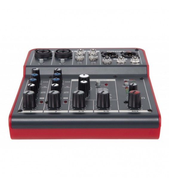 Mixer Ultra-Compatto Proel 6 Ingressi e 2 Bus con Fx Mq6fx-paradisesound.it