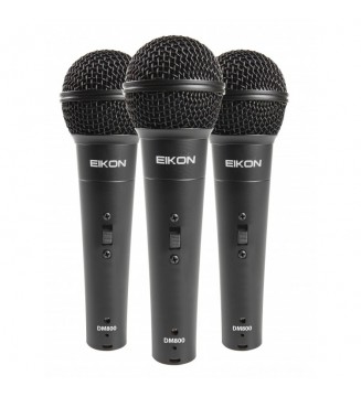 Microfoni Dinamici + 3 supporti in Abs + Bauletto Proel Dm800kit 3-paradisesound.it