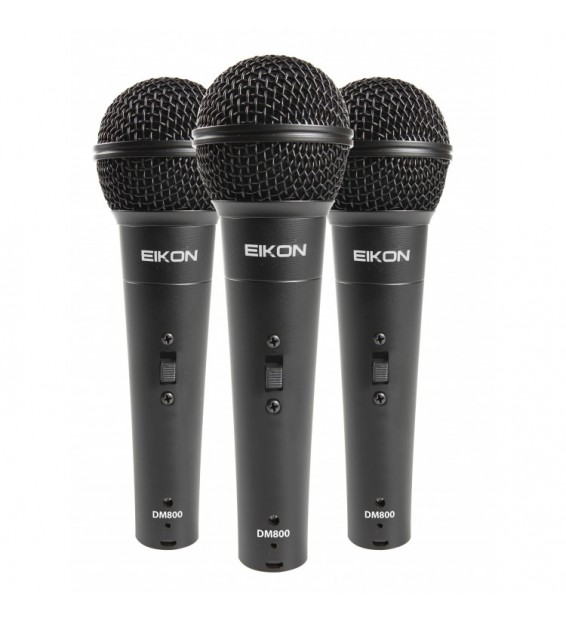 Microfoni Dinamici + 3 supporti in Abs + Bauletto Proel Dm800kit 3-paradisesound.it