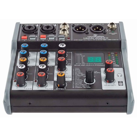 Mixer Soundsation Miomix 202m Usb/Bluetooth 4 Canali-paradisesound.it