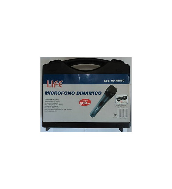 Microfono Metallico con Valigia (cavo 5 mt) - Life-paradisesound.it