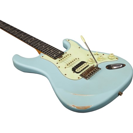 Chitarra Elettrica Eko Aire Relic Daphne Blue paradisesound strumenti musicali on line