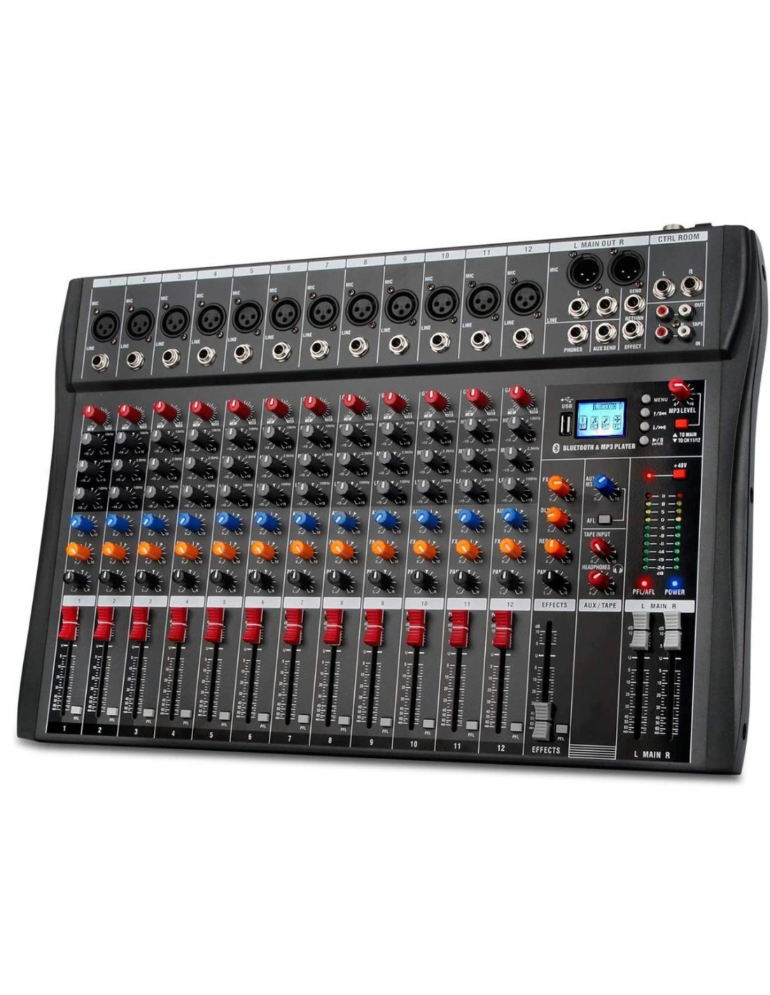 Mixer Analogico Sinextesis 12 Canali Con Effetti, USB, MP3 E Bluetooth Integrato-paradisesound.it