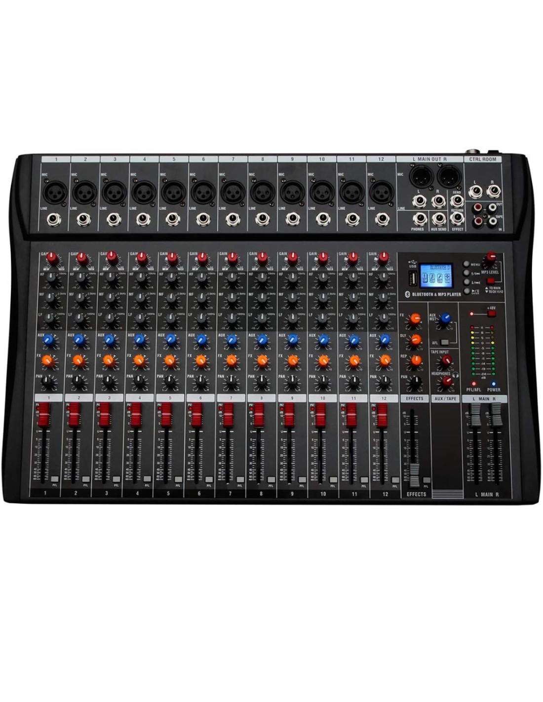 Mixer Analogico Sinextesis 12 Canali Con Effetti, USB, MP3 E Bluetooth Integrato-paradisesound.it