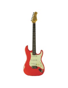 Chitarra Elettrica Solid Body – Eko Aire Relic Fiesta Red, Stile Vintage-paradisesound.it