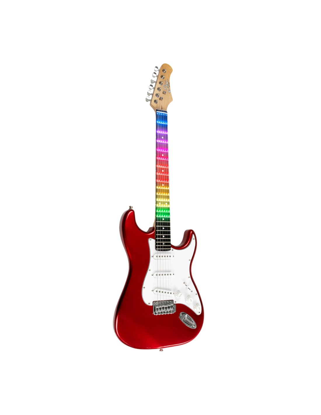 Chitarra Elettrica Solid Body – Eko S-300 Chrome Red Visual Note, Design Moderno-paradisesound.it