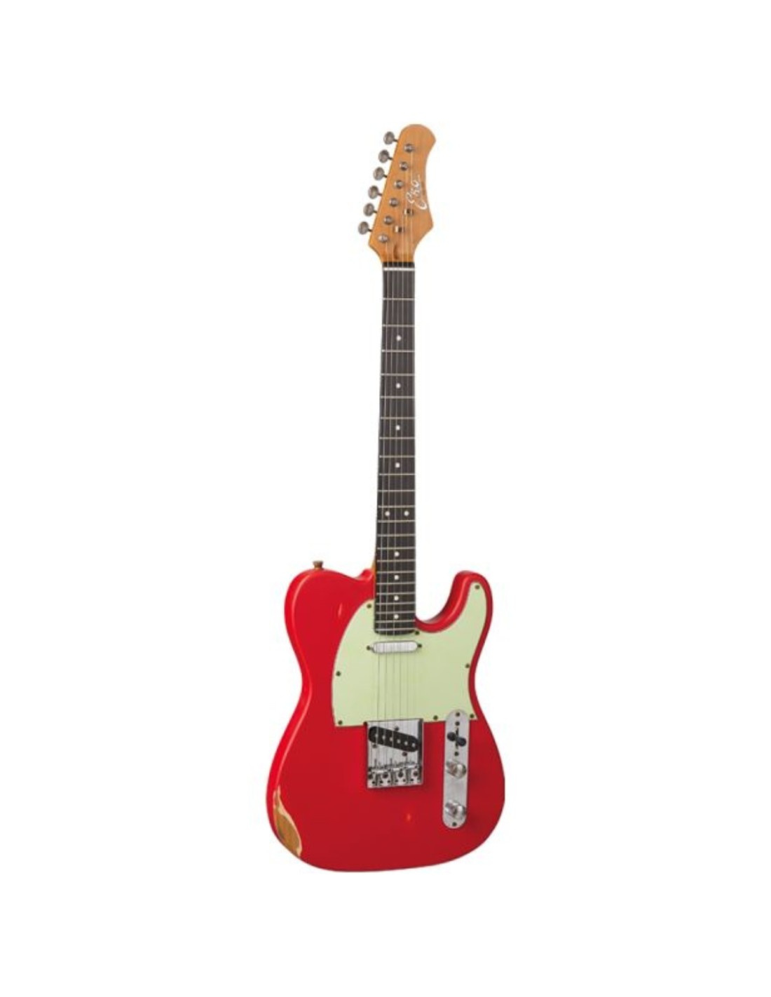 Chitarra Elettrica Eko VT-380 Relic Daphne Red – Corpo Solid-paradisesound.it