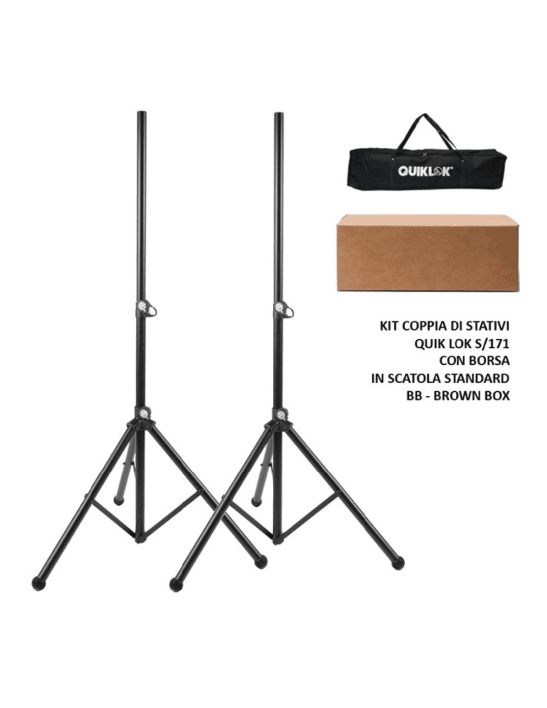 Coppia Stand Per Casse QUIK LOK S171PAK-BB-paradisesound.it