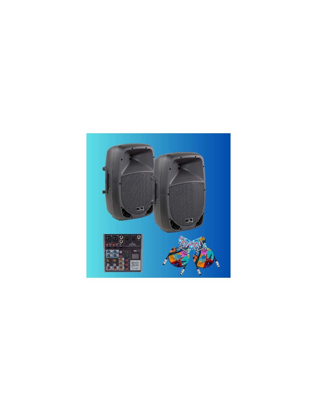 Kit Audio: Casse Soundsation Go Sound 8A - MioMix 104 4 Canali - Cavi XLR 10 Metri-paradisesound.it