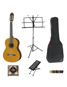 Pacco Convenienza: Chitarra Classica Yamaha C40 - Borsa - Plettro - Poggiapiedi - Leggio - Corde di ricambio-paradisesound.it