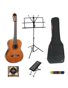 Pacco Convenienza: Chitarra Classica Yamaha CX40II - Borsa - Plettro - Poggiapiedi - Leggio - Corde di ricambio-paradisesound.it