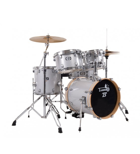 Batteria acustica tamburo t5 s22 silver sparkle paradisesound strumenti musicali on line
