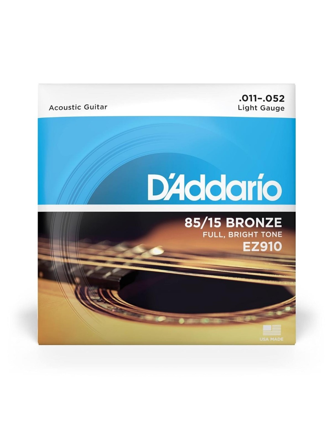 Muta D'ADDARIO EZ910 per Chitarra Acustica 11/52 American Bronze Light