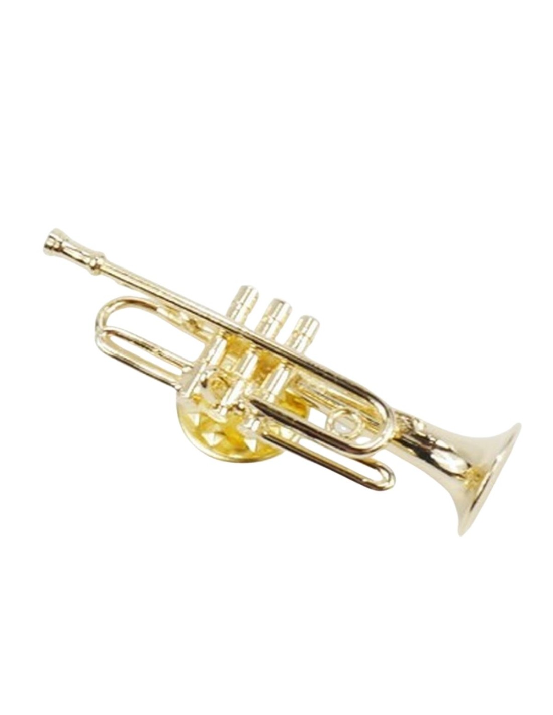 Spilla Tromba Placcata Oro 4 Cm con Astuccio Regalo