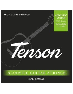 Corde per chitarra acustica/folk Tenson Bronze 11/52, Custom Light
