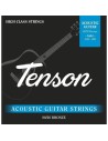 Corde per chitarra acustica/folk Tenson Bronze 12-53, Light
