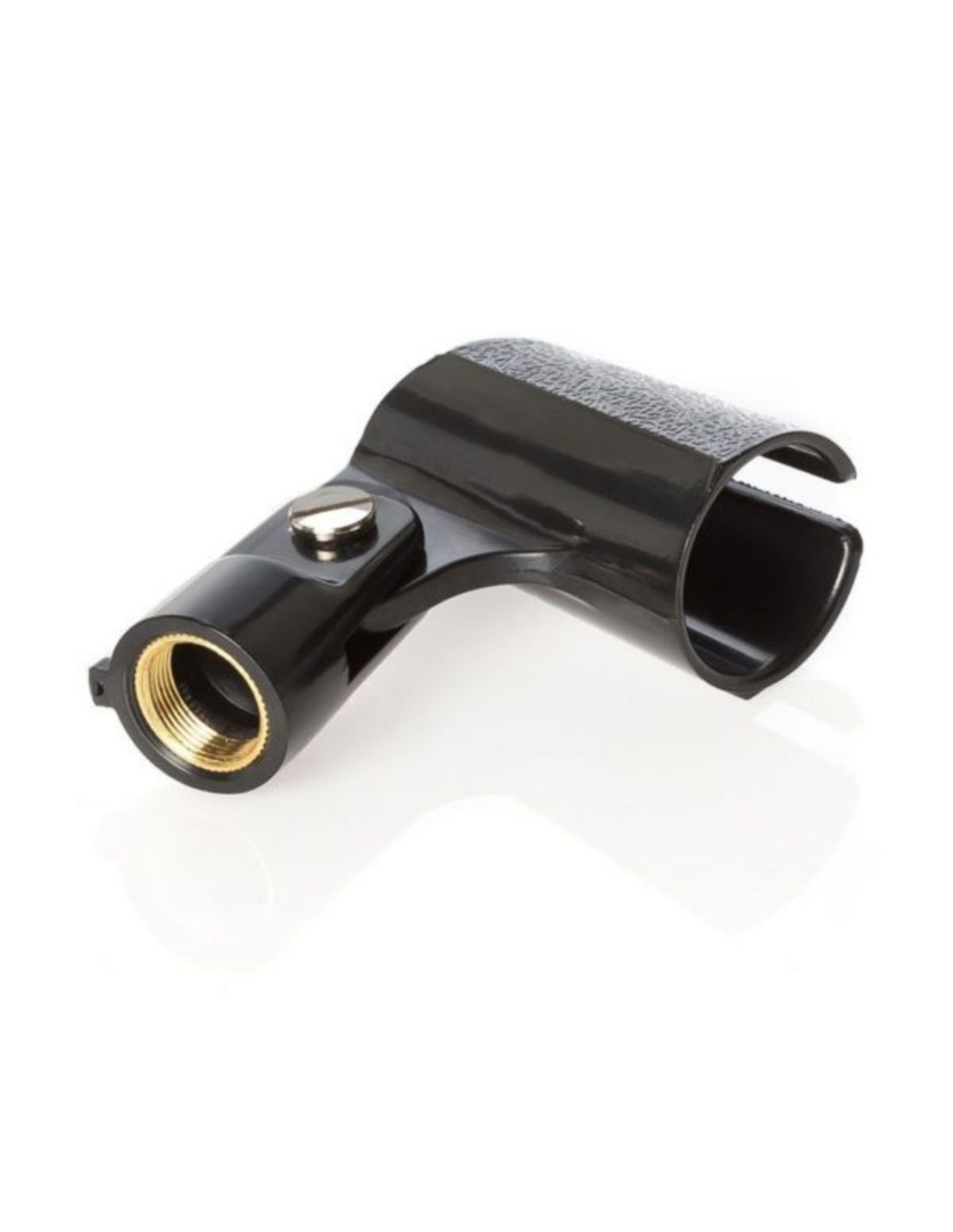 Supporto Microfonico Bespeco SM in Nylon Nero – Clip Microfono Ø27‑31 mm-paradisesound.it