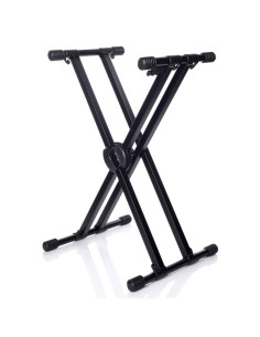 Supporto Professionale Doppio Bespeco KS22 – Montanti in Acciaio per Tastiera-paradisesound.it