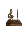 Lampada Musicale con Chiave di Violino e Clarinetto Color Noce e Personalizzazione-paradisesound.it