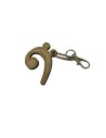 Portachiavi inciso in legno con Chiave di Basso-paradisesound.it