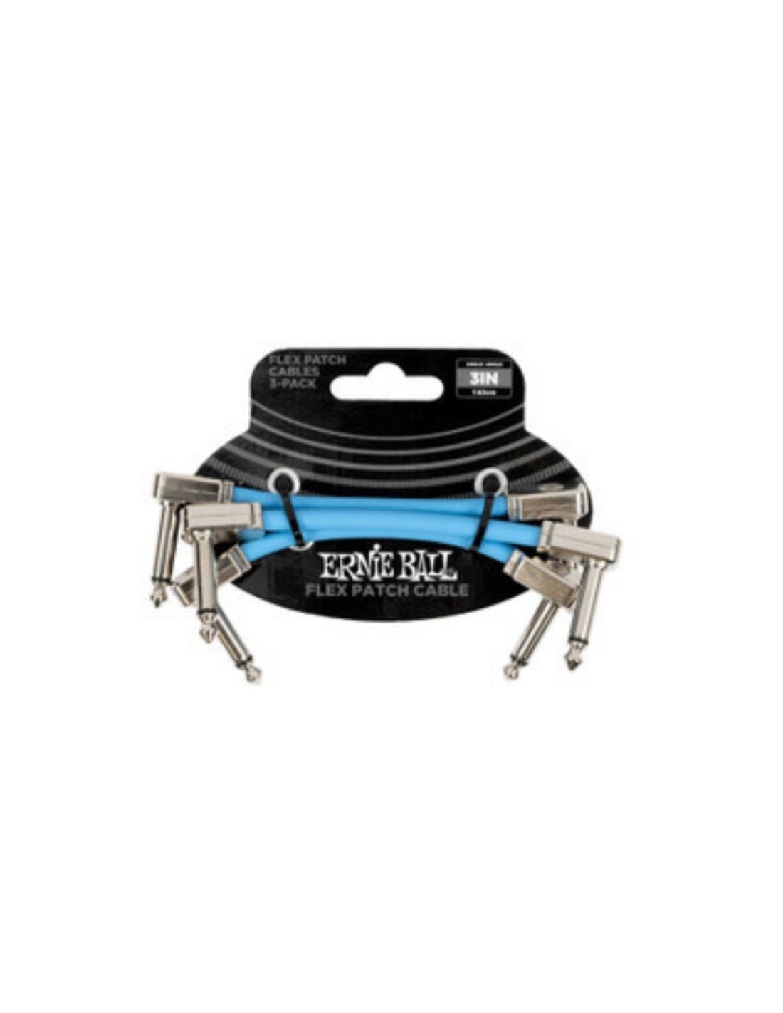 Ernie Ball 6459 Flex Patch Cable Blue 8cm 3pk