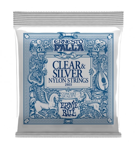 Ernie ball 2403 ernesto palla clear & silver paradisesound strumenti musicali on line