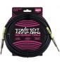 ERNIE BALL - P6046 CAVO PVC BLACK 6 M paradisesound strumenti musicali on line