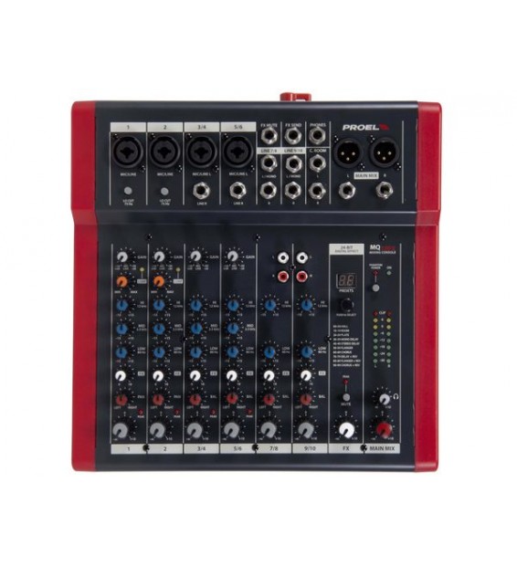 Mixer Proel 10 Ingressi Con Effetti per Canto Live e Karaoke mq10fx-paradisesound.it
