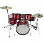 Batteria Acustica Junior Oqan QPA-5 Red – Set Completo 5 Pezzi per Bambini-paradisesound.it