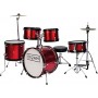 Batteria Acustica Junior Oqan QPA-5 Red – Set Completo 5 Pezzi per Bambini-paradisesound.it