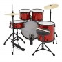 Batteria Acustica Junior Oqan QPA-5 Red – Set Completo 5 Pezzi per Bambini-paradisesound.it