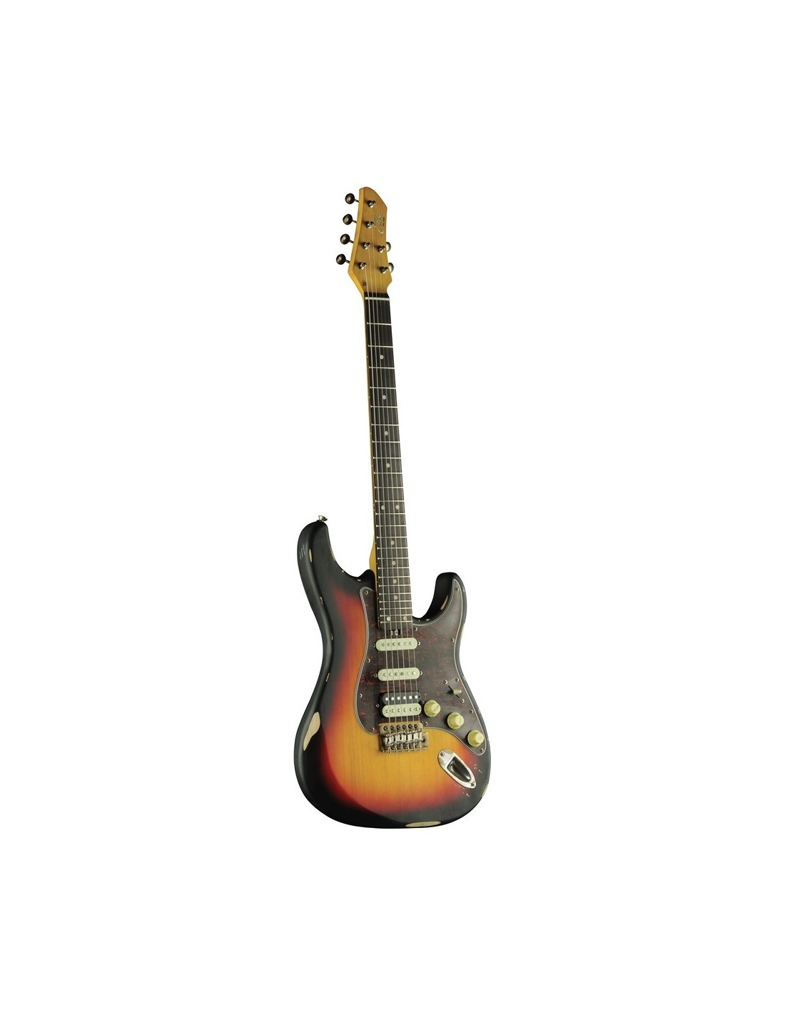 Chitarra Elettrica Solid Body – Eko Aire Relic Sunburst, Look Vintage-paradisesound.it
