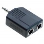 Adattatore spina stereo 3,5 - 2 prese stereo 6,3 (sc)-paradisesound.it