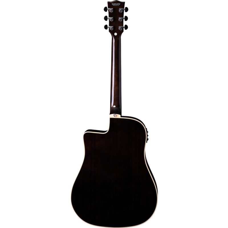 Chitarra Acustica Eko Nxt D100ce See Through Black paradisesound strumenti musicali on line