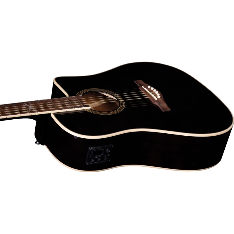 Chitarra Acustica Eko Nxt D100ce See Through Black paradisesound strumenti musicali on line