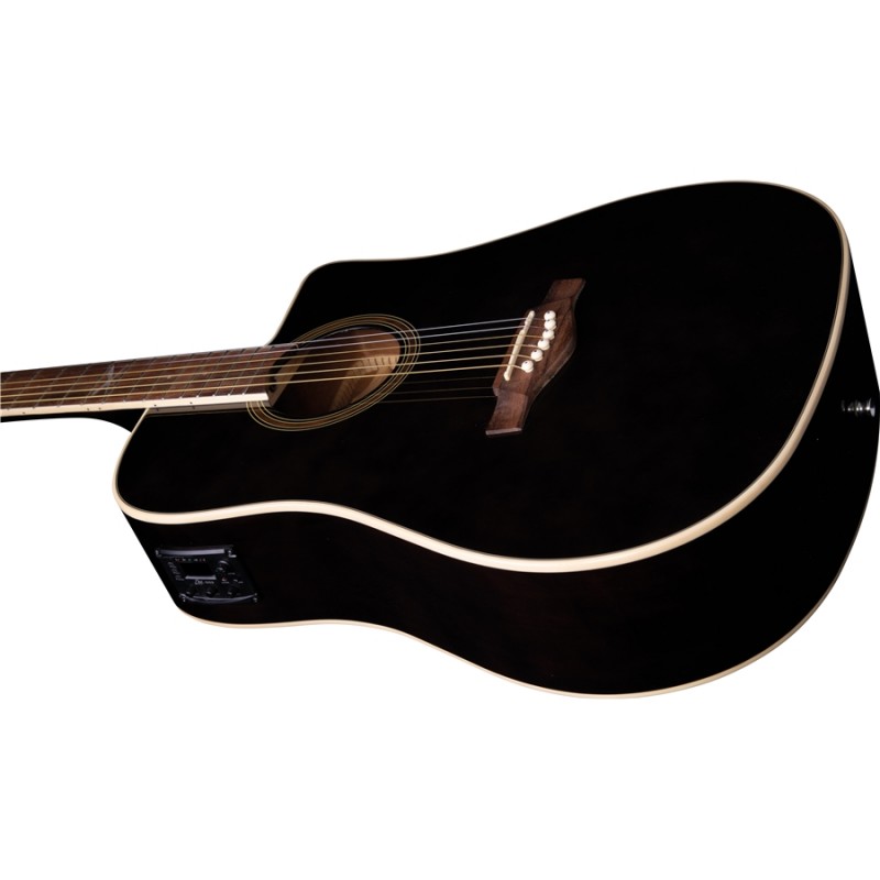 Chitarra Acustica Eko Nxt D100ce See Through Black paradisesound strumenti musicali on line
