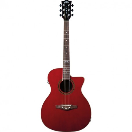 Chitarra Acustica Eko Nxt a100ce See Through Red paradisesound strumenti musicali on line