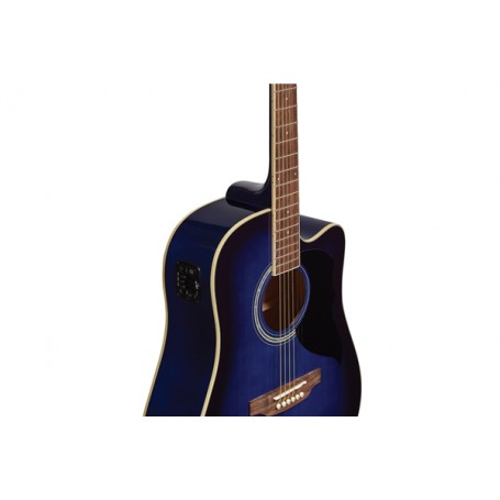 Chitarra Acustica Eko Ranger Cw Eq Blue Sunburst paradisesound strumenti musicali on line